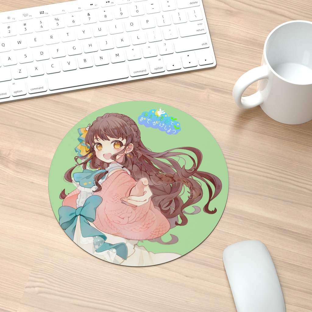 マウスパッド「おはようフォレスト」丸形【Vtuber 苗儀朝月】