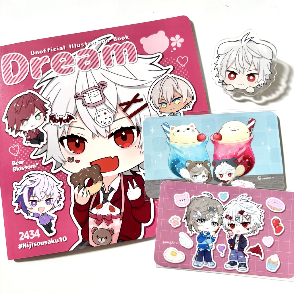 イラスト本+アクリルバッジ+イラストカードセット