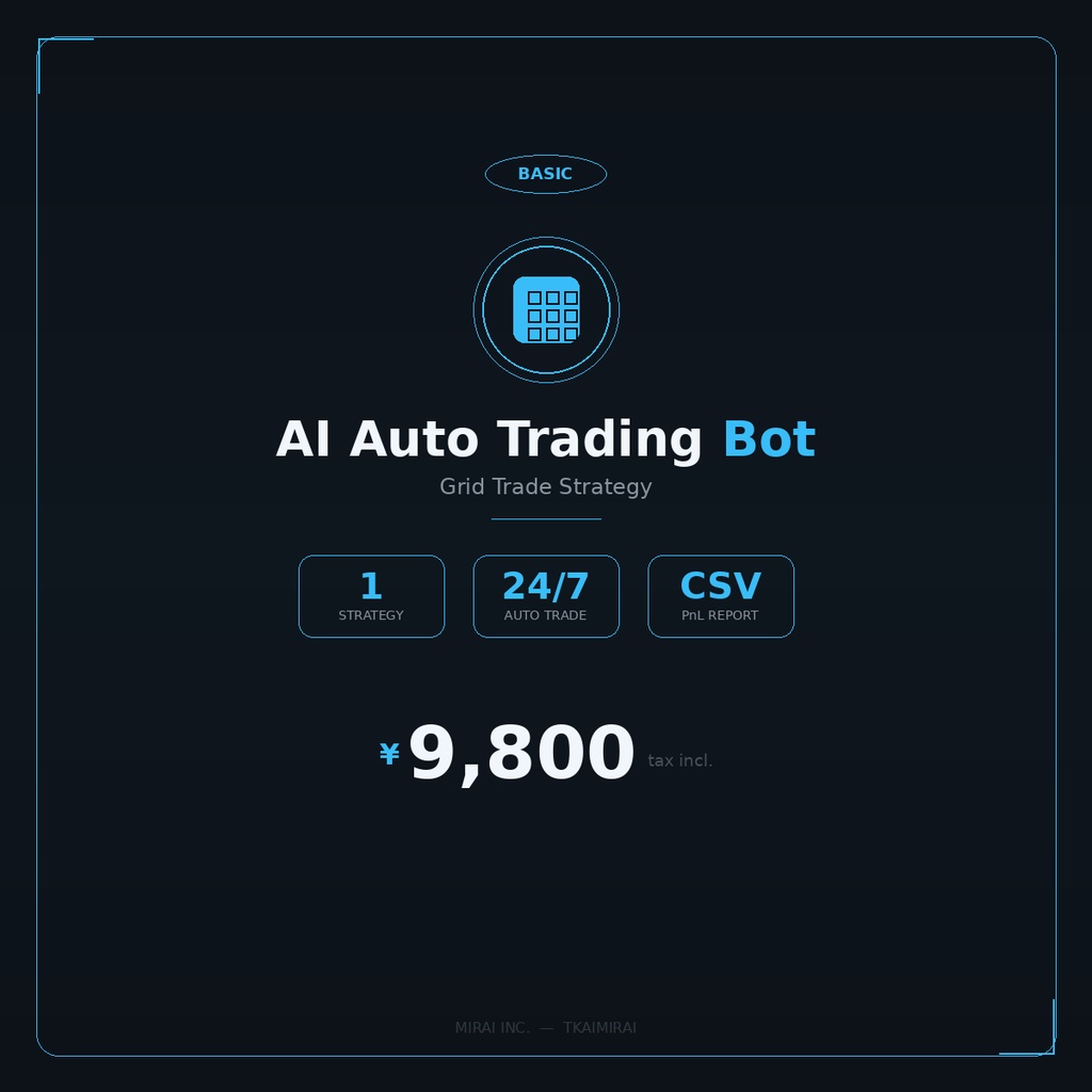 AI自動売買Bot Basic - グリッドトレード戦略