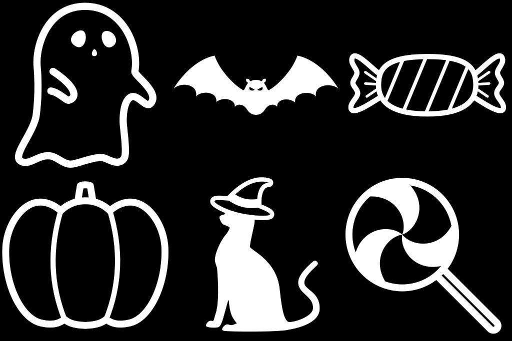 ハロウィンパーティクル&素材6枚セット