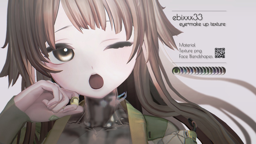 ebixxx33  eye+make up texture+Face Blendshapes+Material