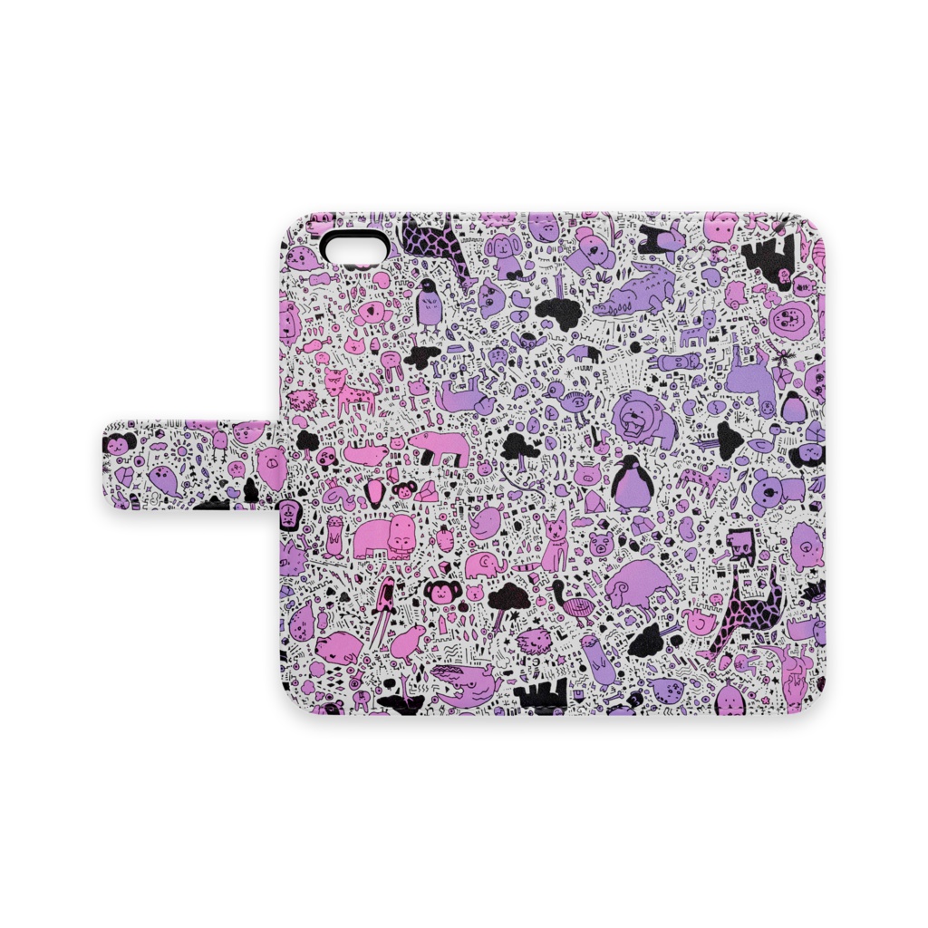 【BABARAT!ON】（紫）手帳型6siPhoneケース