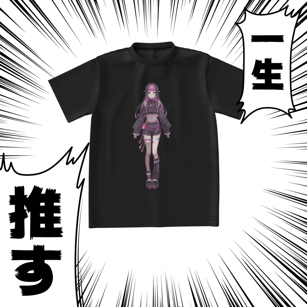 🩷立ち絵🩷Tシャツ(黒/白)