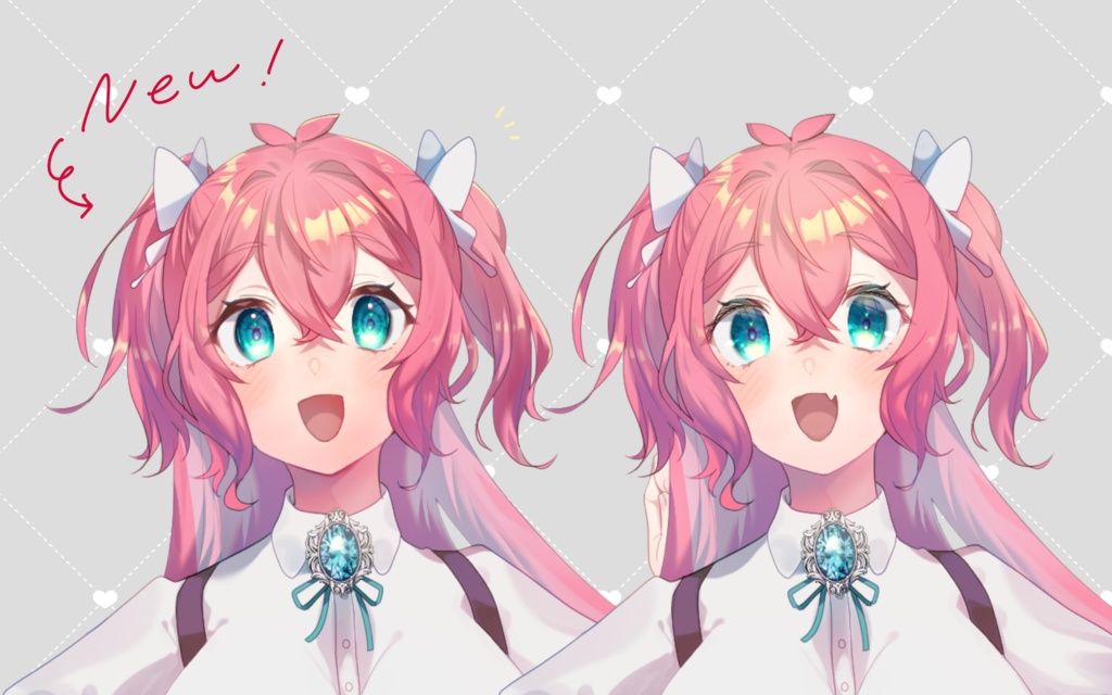 01 立ち絵素材_ピンクガーリー【差分8種】