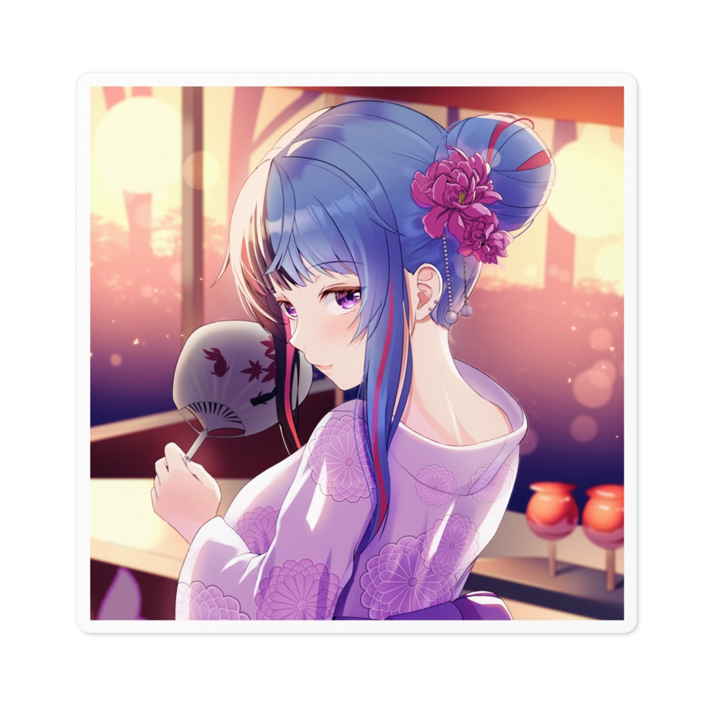 浴衣なおちむステッカー　絵：タコさんウインナーさん