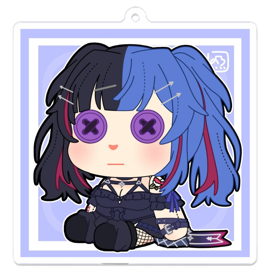 アクキー　絵：黒乃ピグさん