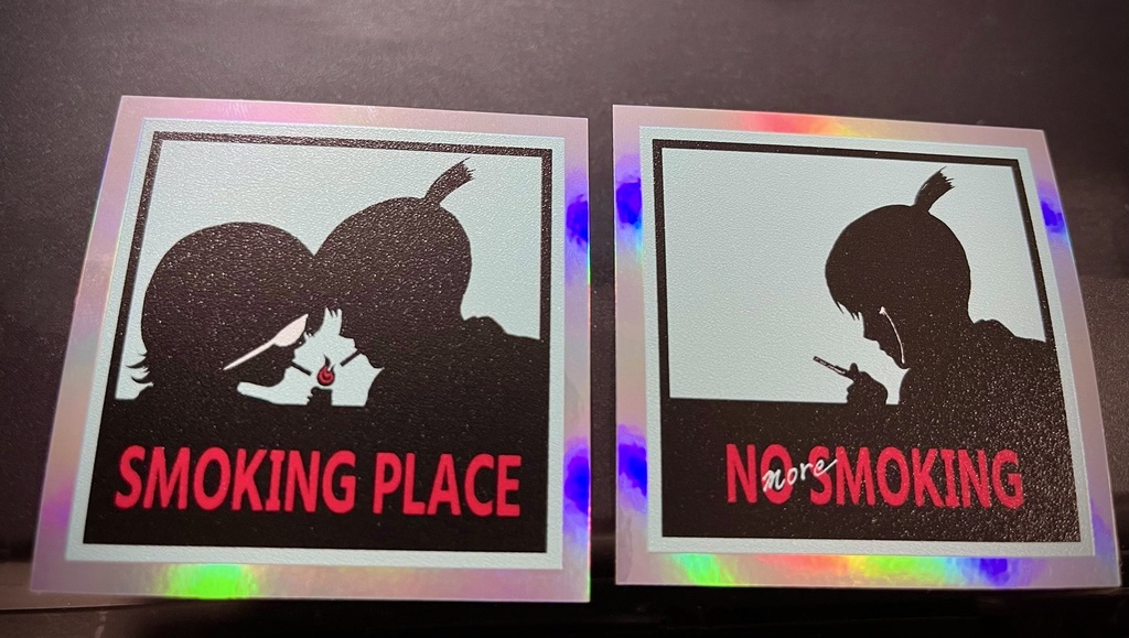 銃の悪魔×チェンソーの悪魔 ホログラムステッカー