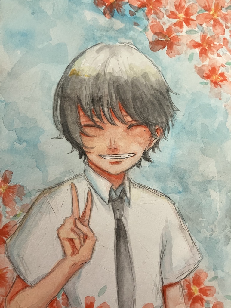 ｢笑顔｣水彩