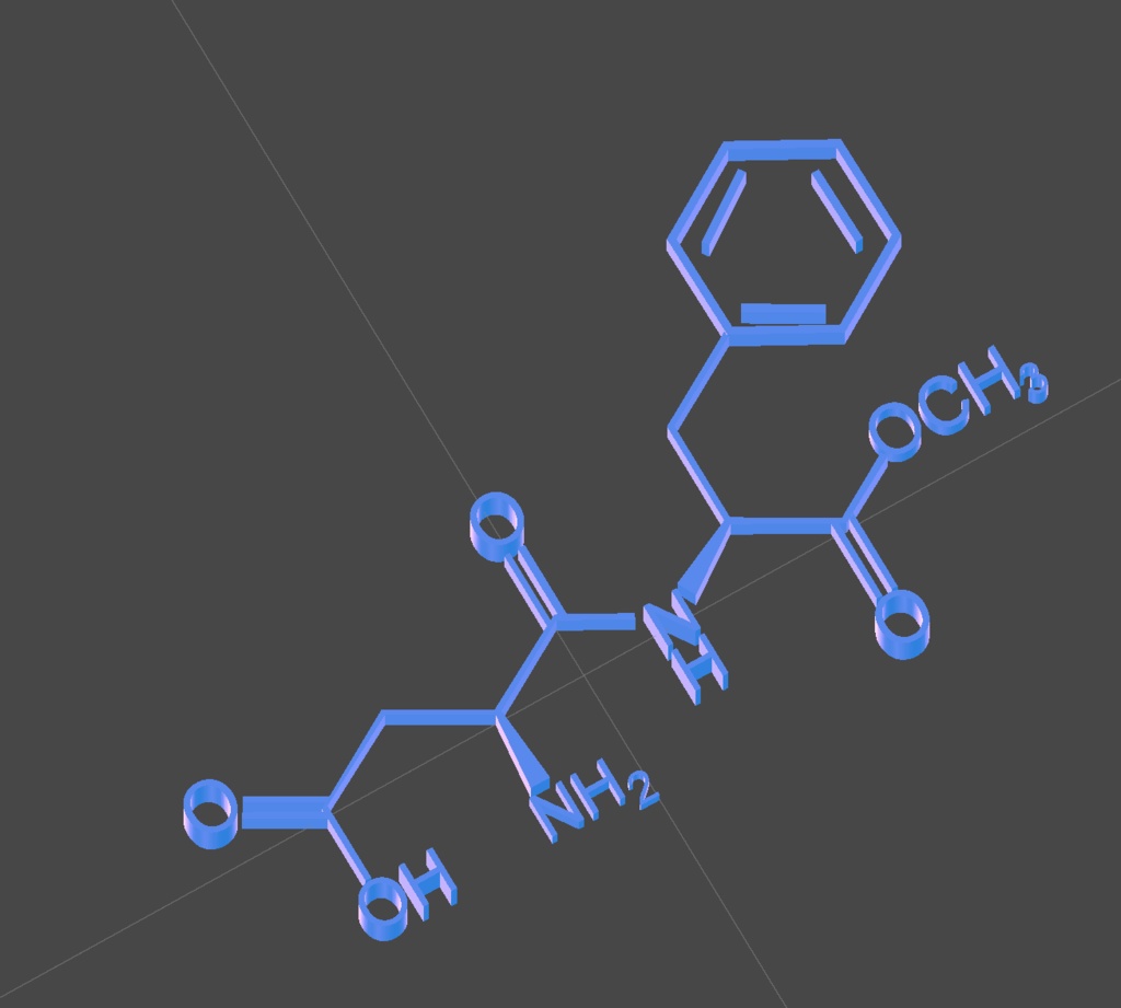 【Vketセール】C14H18N2O5 分子アクセサリー 人工甘味料リング+α