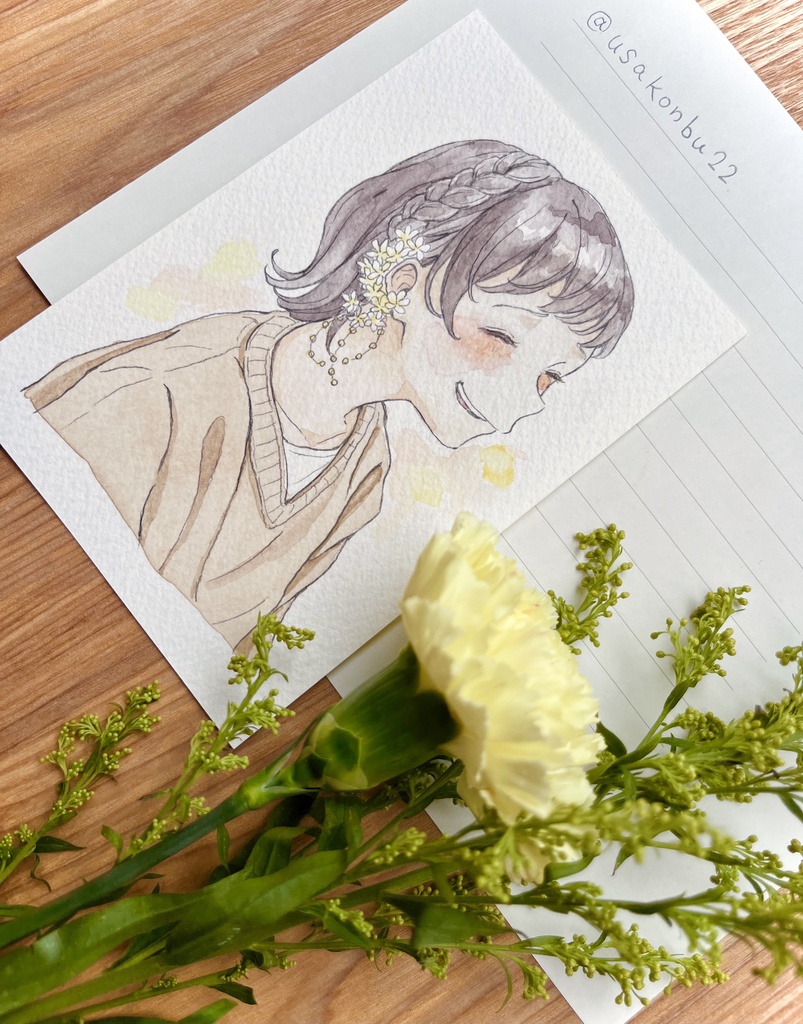 原画「照れつつも幸福で」