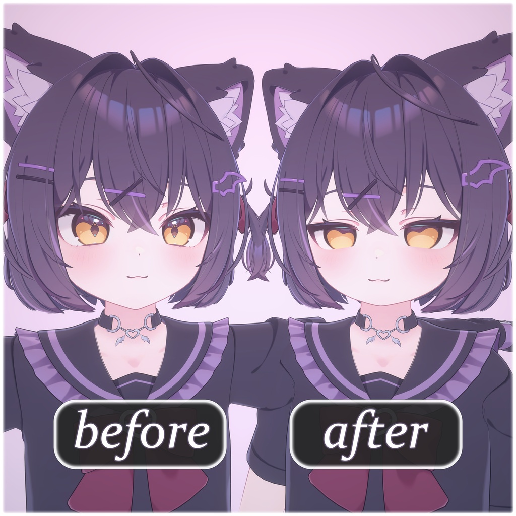 【ショコラ/Chocolat】 ロリ顔 ''blendshape + 7 facial animation''