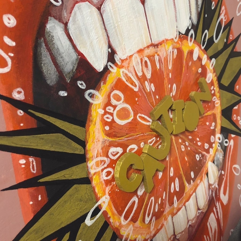 キャンバス『CAUTION』