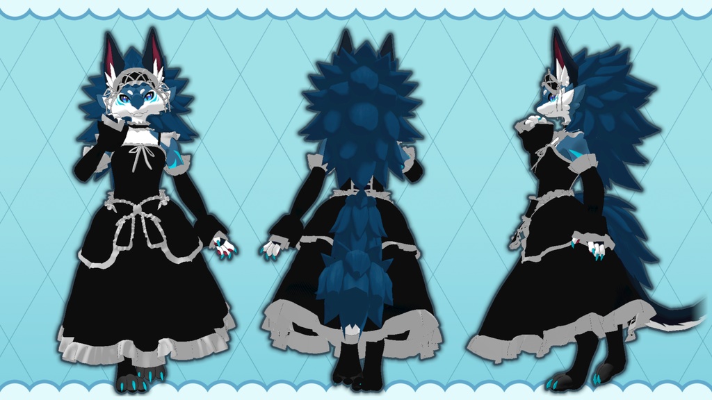 Elegant Victorian Dress for Novabeast – Maid & Royal Styles (VRChat)