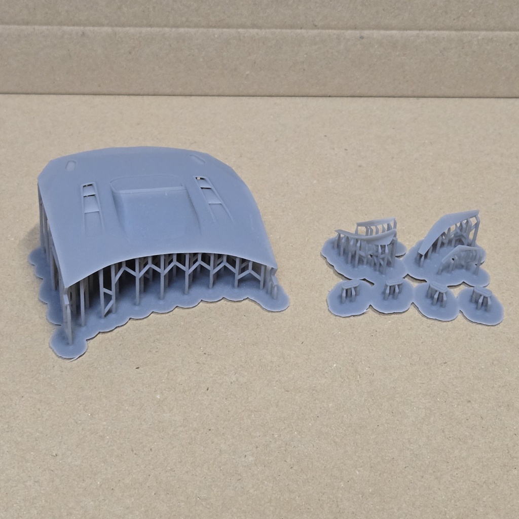 「A社製 1/24スケール トヨタ86」対応 ベンテッドフード&カナードフィンセット