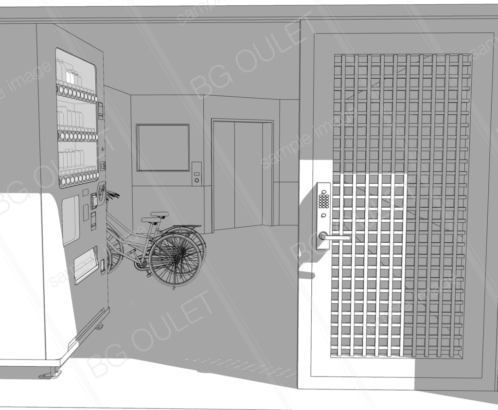 自販機のあるマンション