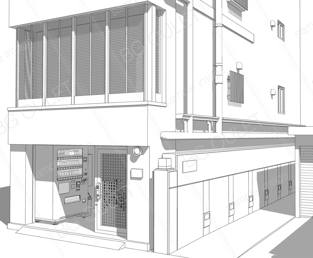 自販機のあるマンション