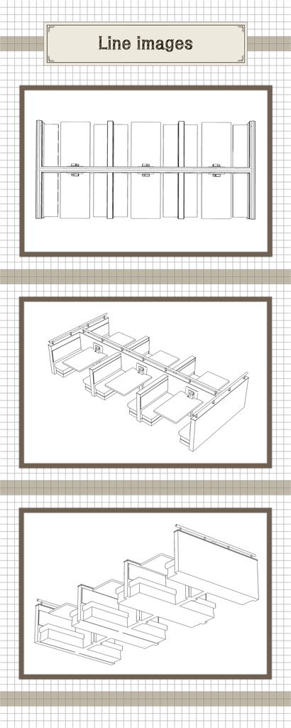 パーティション食堂セット_C
