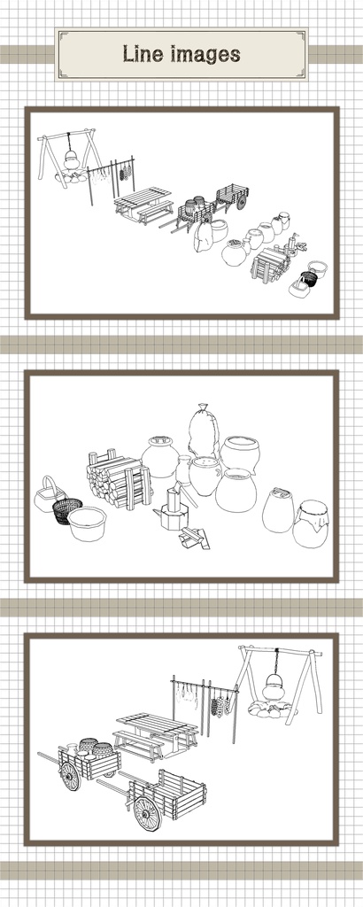 スラム街の食堂セット