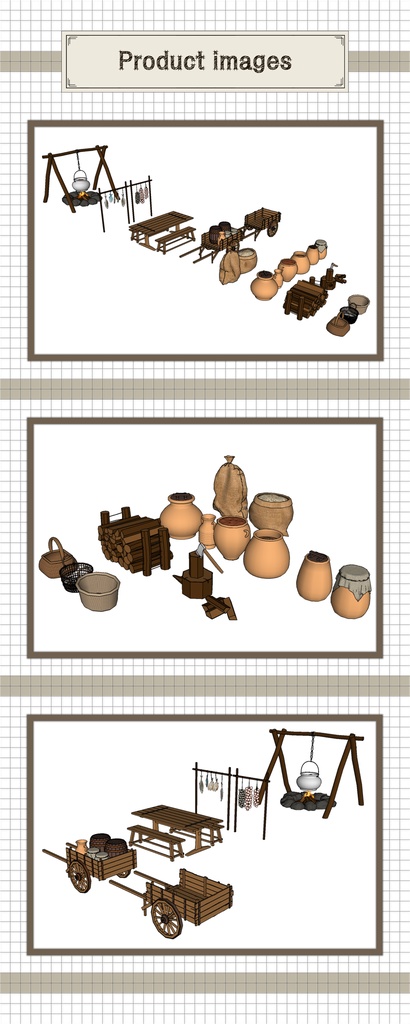 スラム街の食堂セット