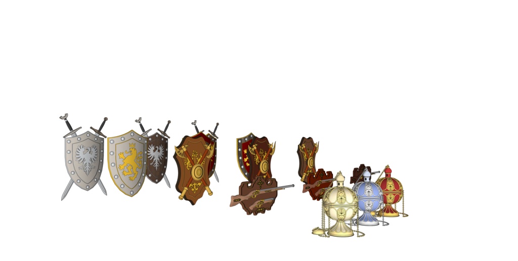 中世風の壁飾りセット