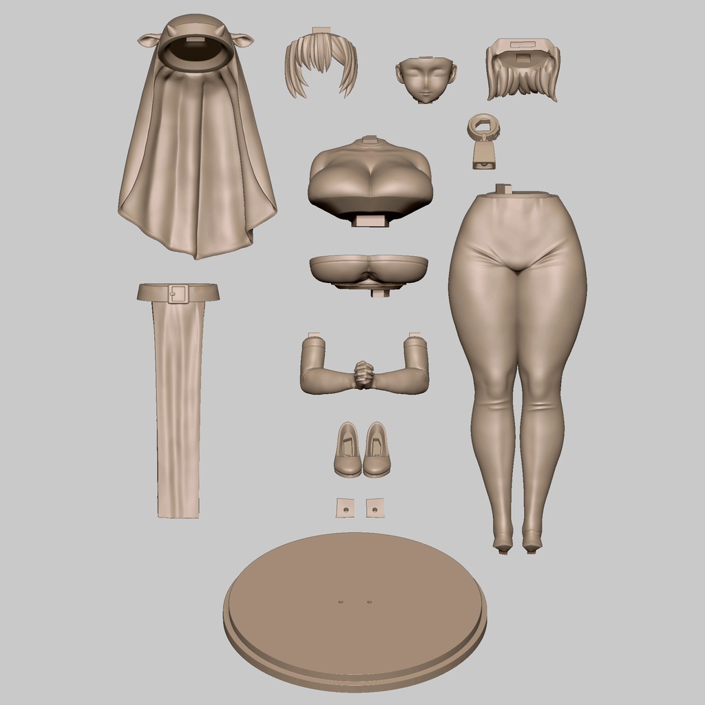 牛シスター 3Dプリント用STLデータ