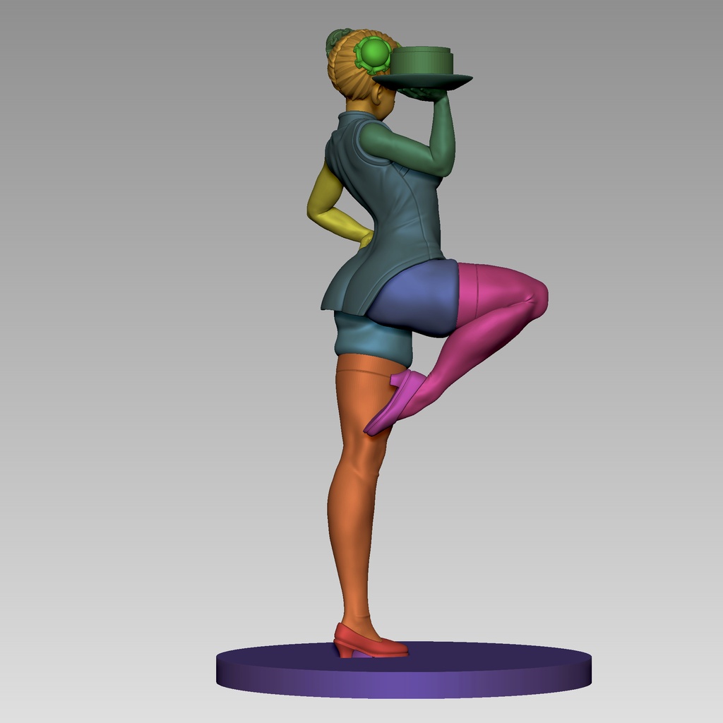 チャイナドレス娘 3Dプリント用STLデータ