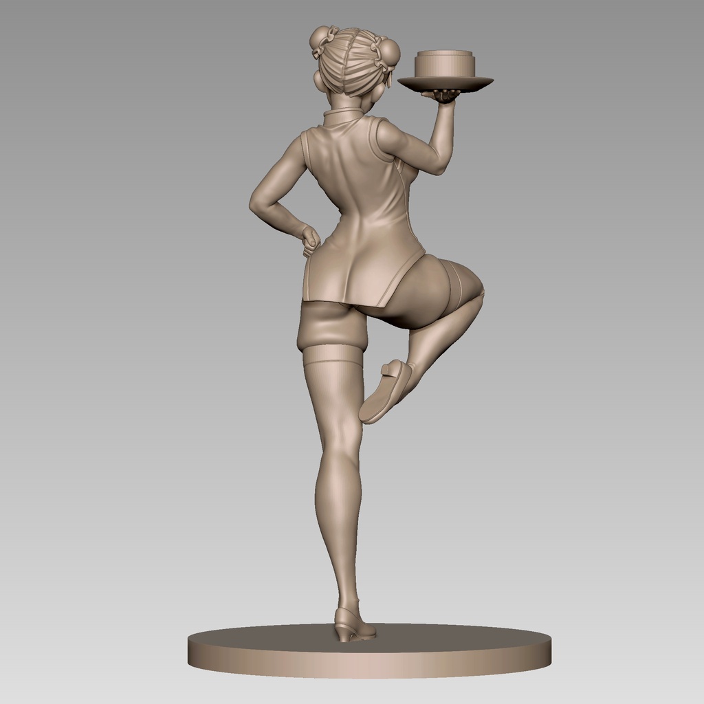 チャイナドレス娘 3Dプリント用STLデータ