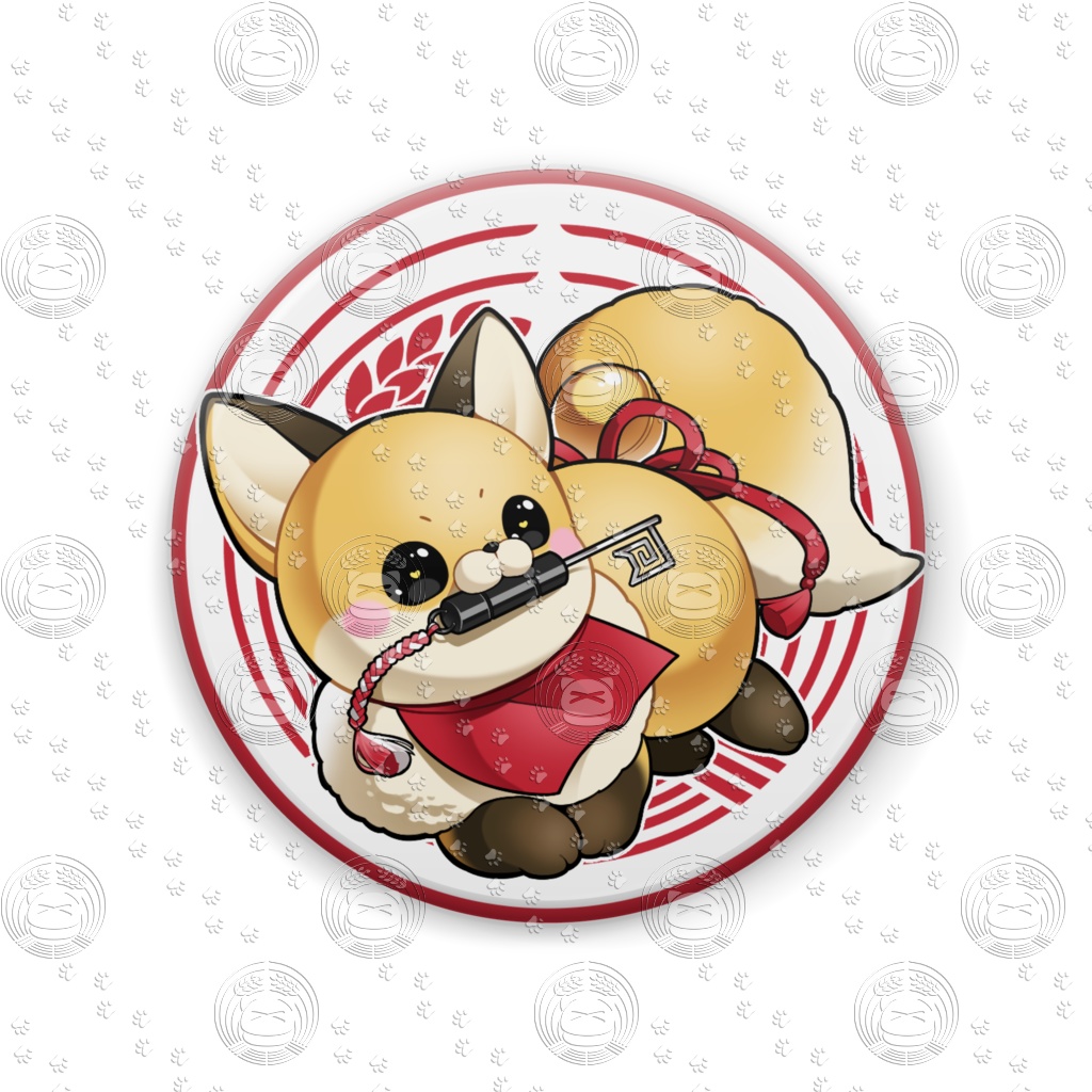 天泣稲荷缶バッジ~ケモノ~