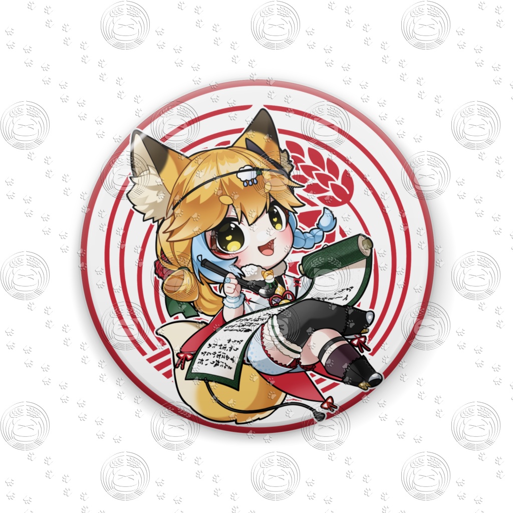 天泣稲荷缶バッジ~変化姿~