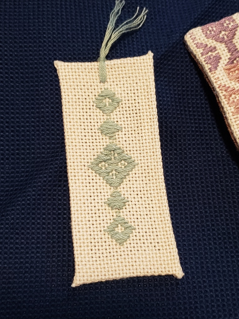 こぎん刺ししおり　こぎんのいろは　抹茶