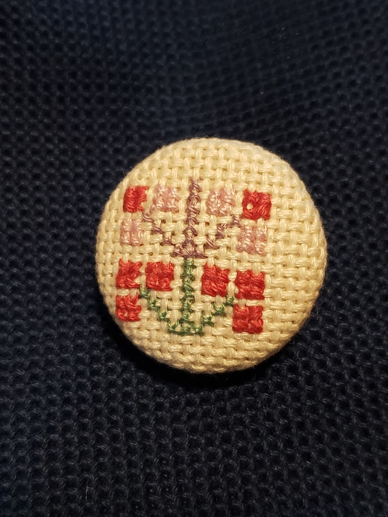 パレスチナ刺繍ブローチ　ガラリヤ花