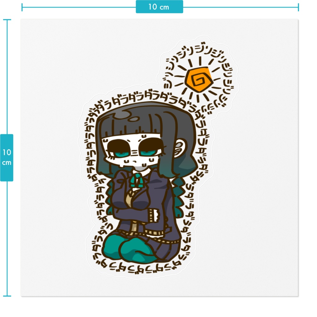 汗ダラダラJKステッカー