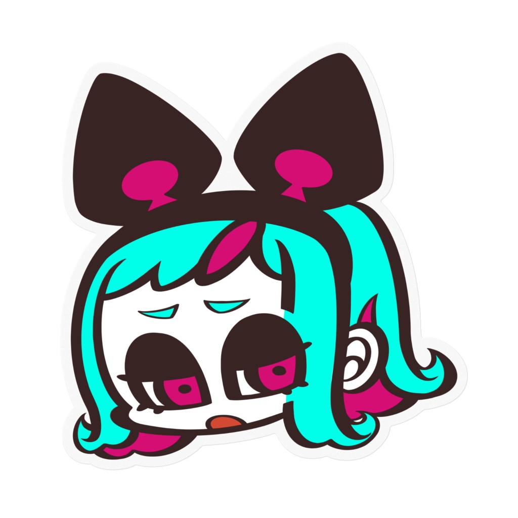 バニーガール・ララの四面相クリアステッカー