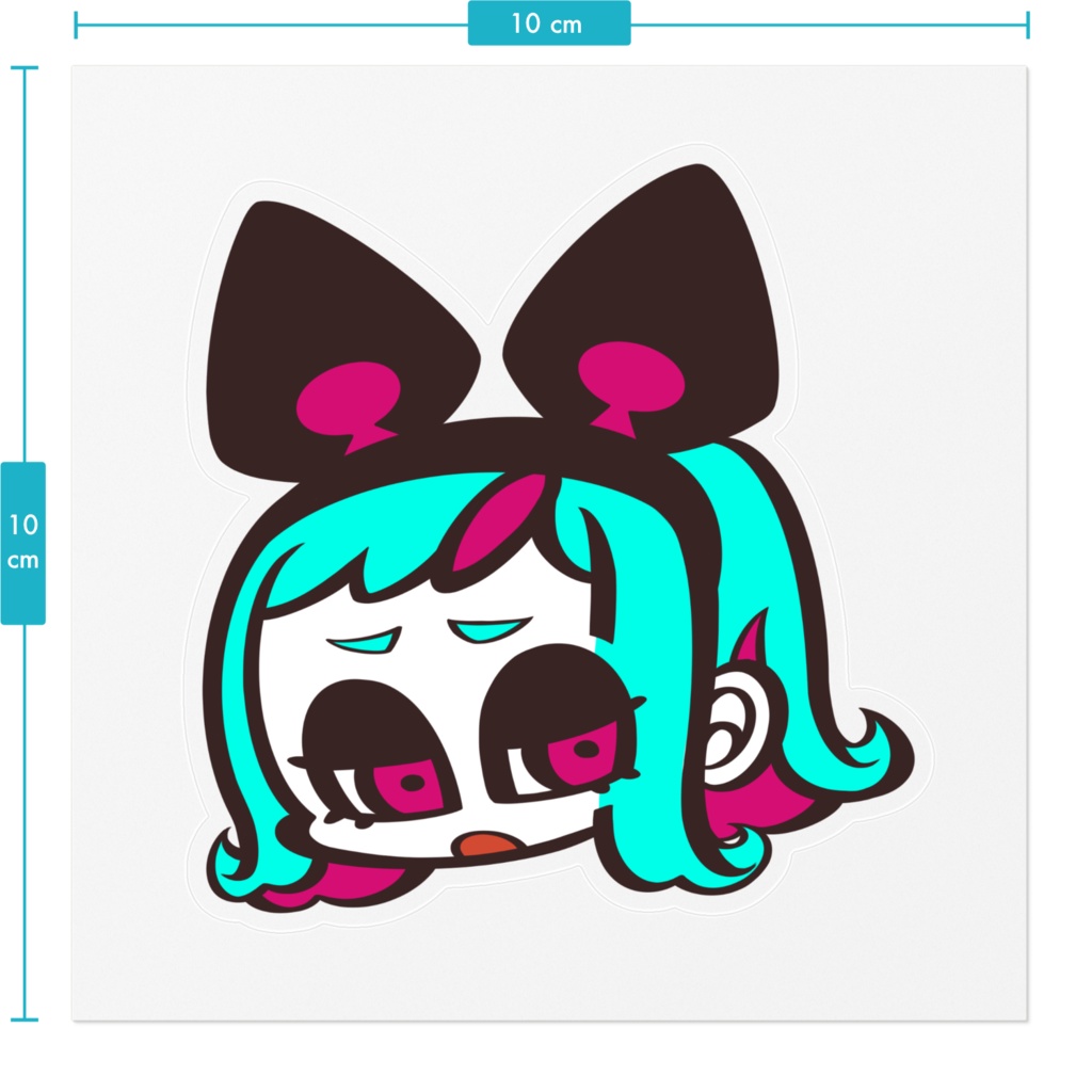 バニーガール・ララの四面相クリアステッカー