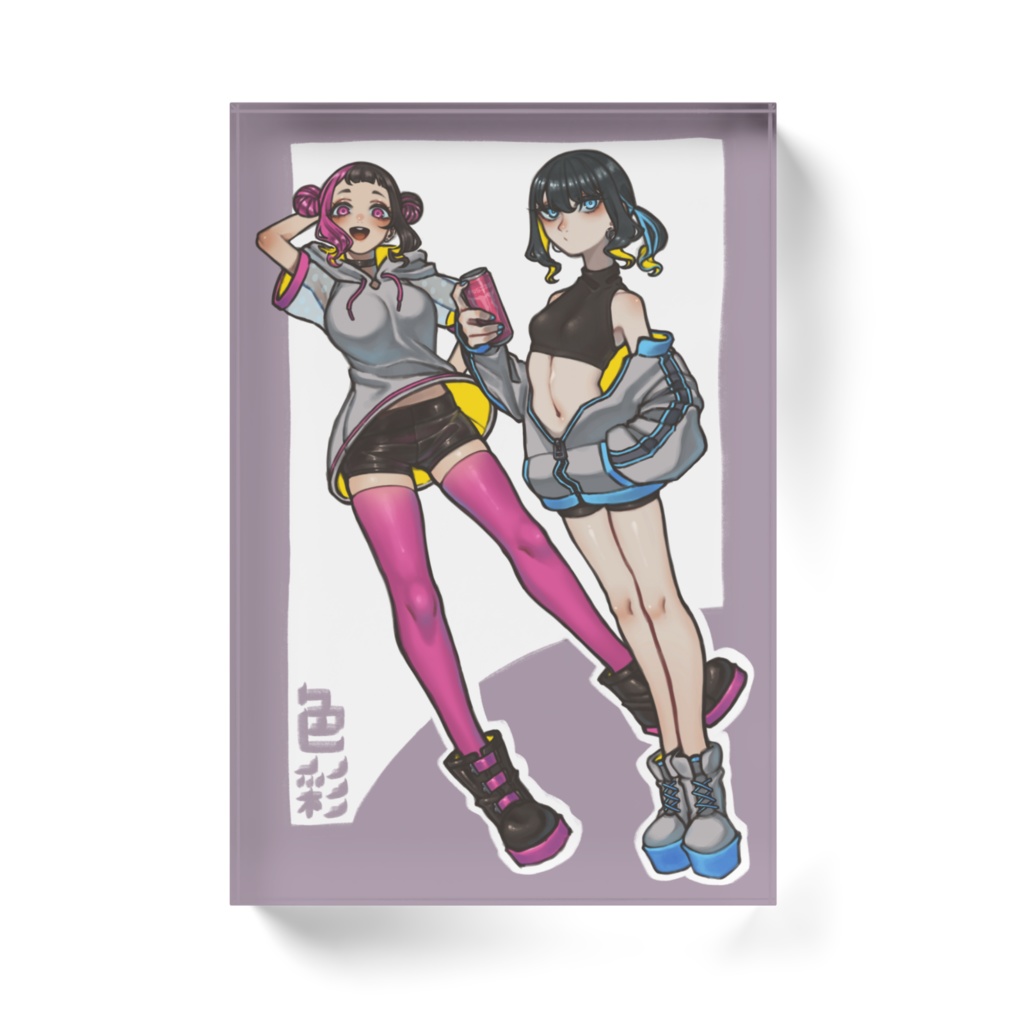 色と彩 アクリルブロック