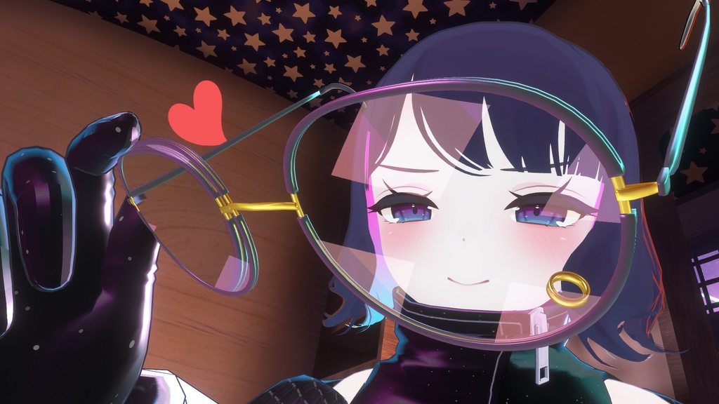 【3D小道具】オシャレなメガネ【舞夜ちゃん用・サイズ調整可】