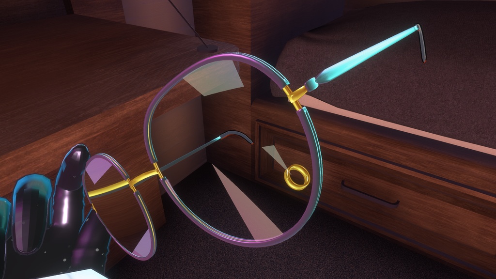 【3D小道具】オシャレなメガネ【舞夜ちゃん用・サイズ調整可】