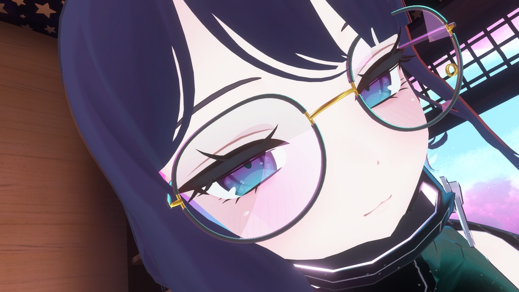 【3D小道具】オシャレなメガネ【舞夜ちゃん用・サイズ調整可】