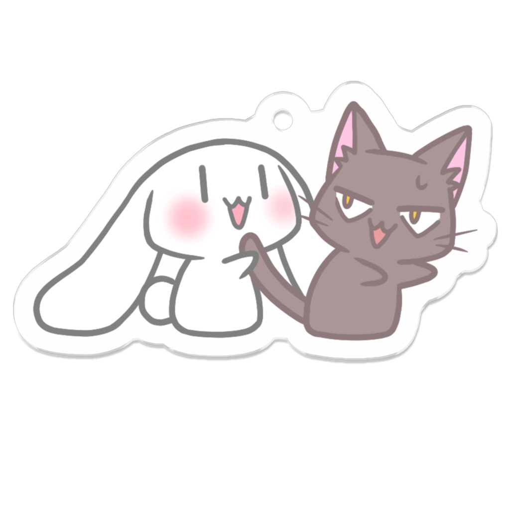 しろちゃん＆三白眼ネコアクキー
