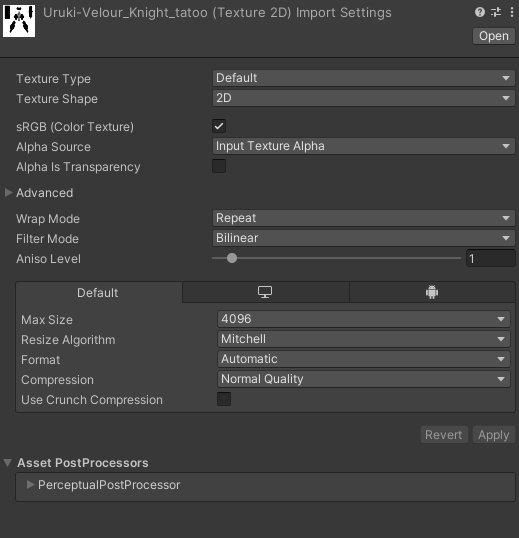 Velvet Knight ウルキ専用ボディタトゥー