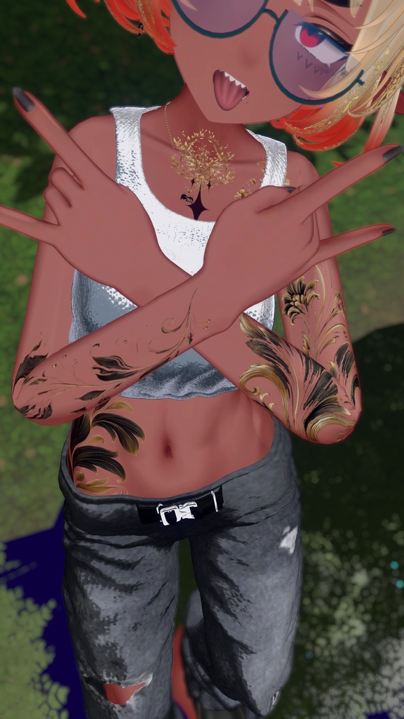 ウルキ専用ボディタトゥー Antique Gold