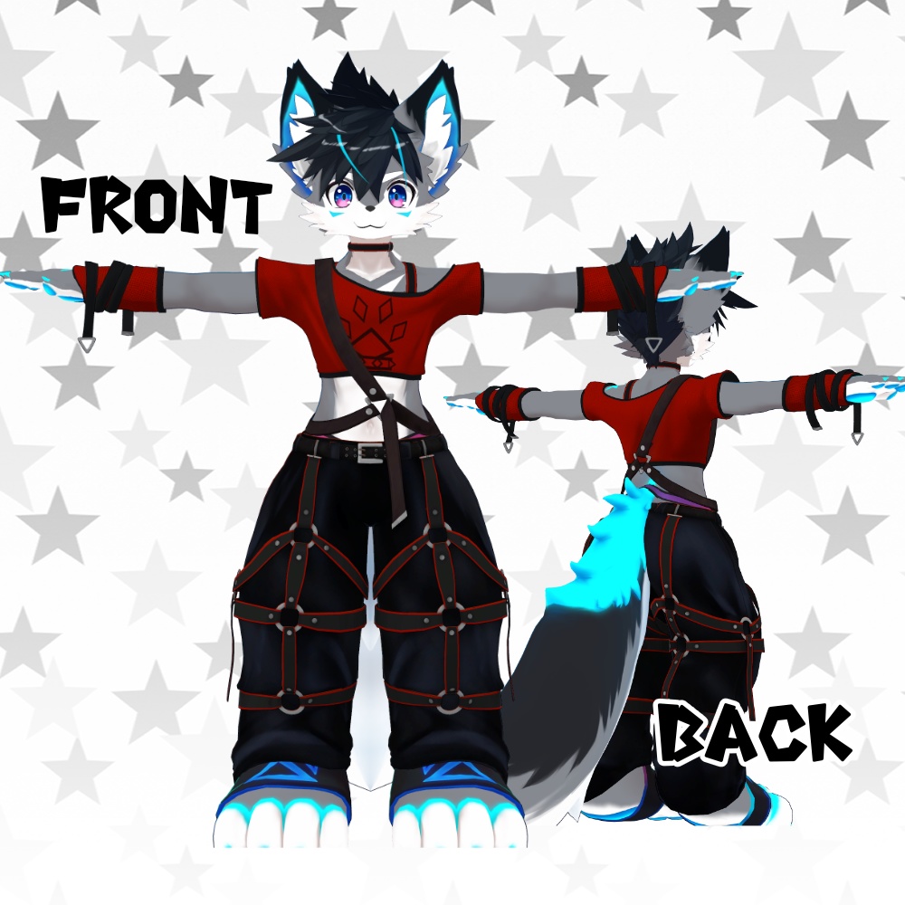 Varg&Aluvas ハーネスコスチュームセット Modular Avatart対応 VRChats想定