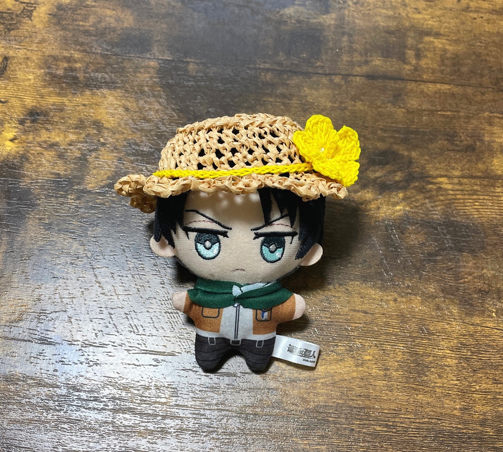 お花の麦わら帽子【10cmぬい用】