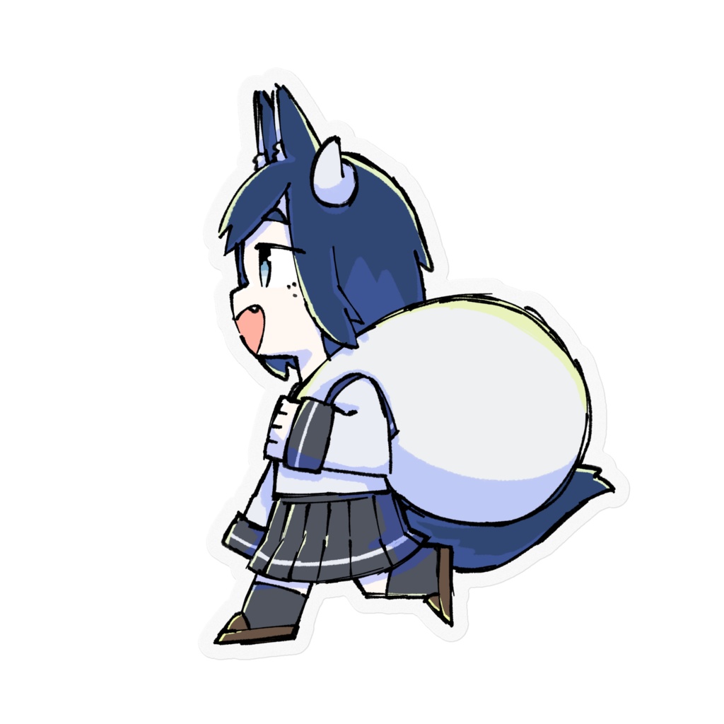 走るさとるくんステッカー