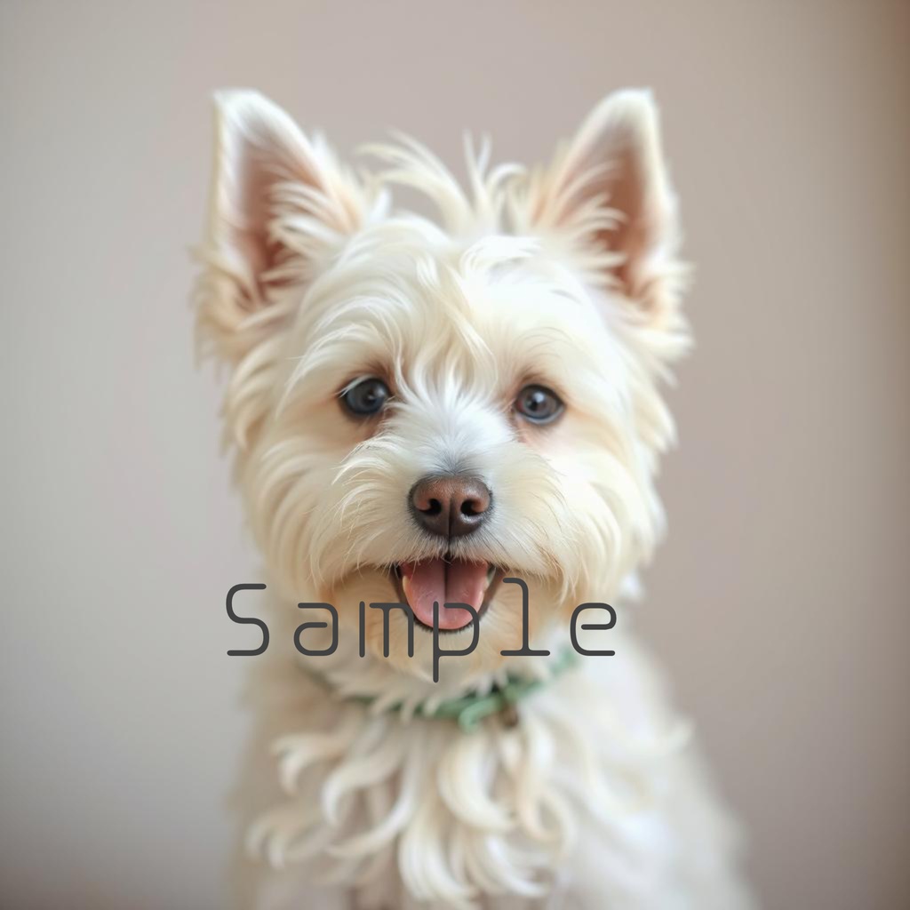 犬、ウエストハイランドホワイトテリア、白い犬、画像、アイコン