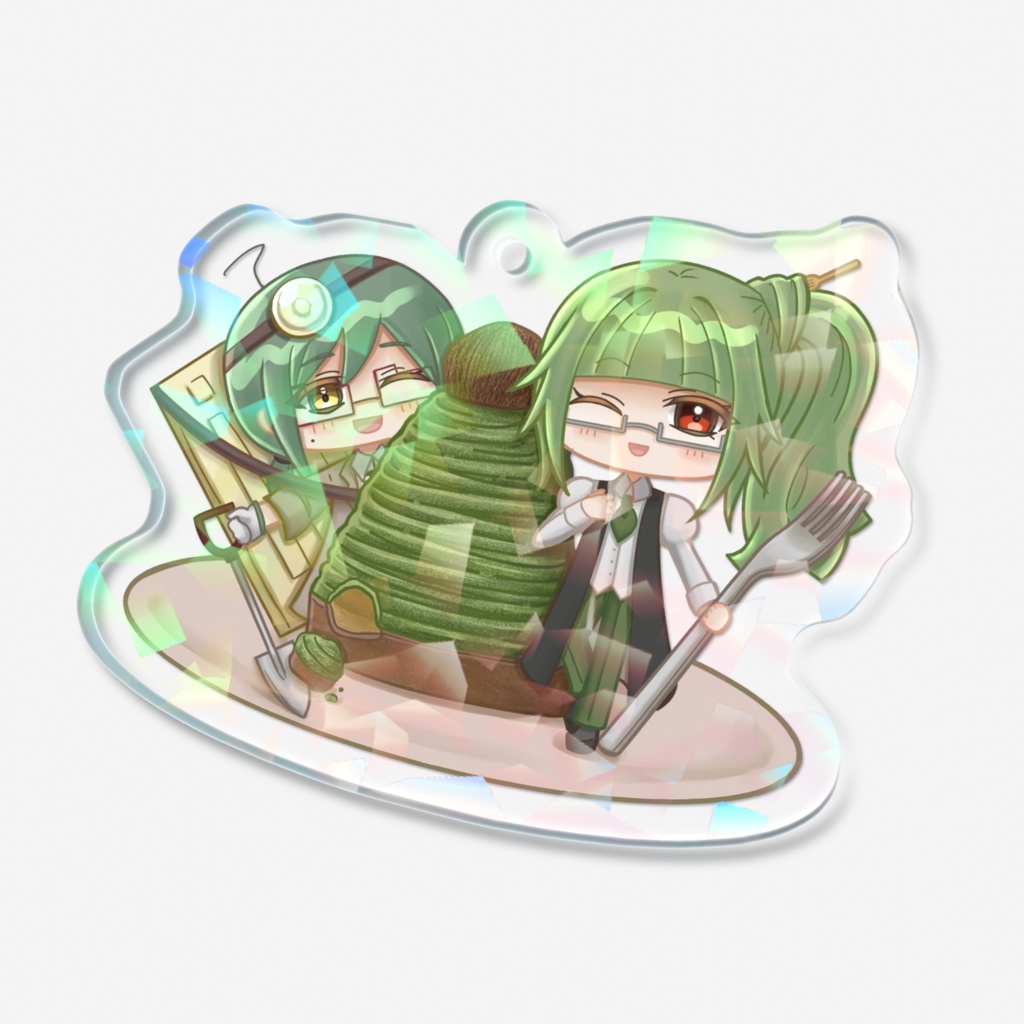 【グッズ】UTAUおやつアクキー カロガド&茶歌成《抹茶モンブラン》