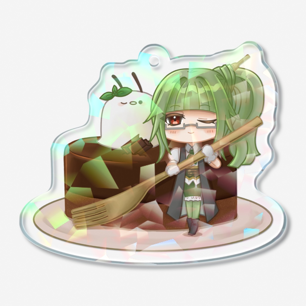 【グッズ】UTAUおやつアクキー ちゅんこ豆&茶歌成《チョコケーキ》