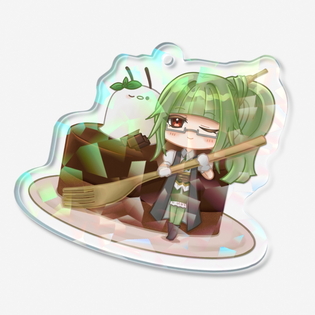 【グッズ】UTAUおやつアクキー ちゅんこ豆&茶歌成《チョコケーキ》