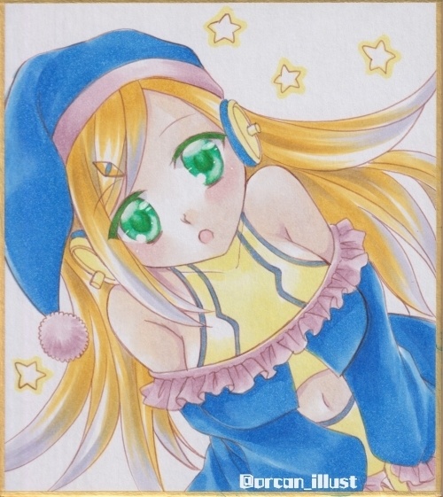 駅メモ☆手描きミニ色紙☆新阪ルナ