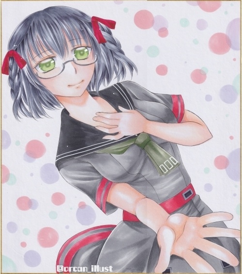 駅メモ 手描きイラスト色紙 神畑いおり たかはま出張所 Booth